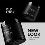Toniiq Tribulus 1300mg capsules container emphasizing 95 percent active saponins