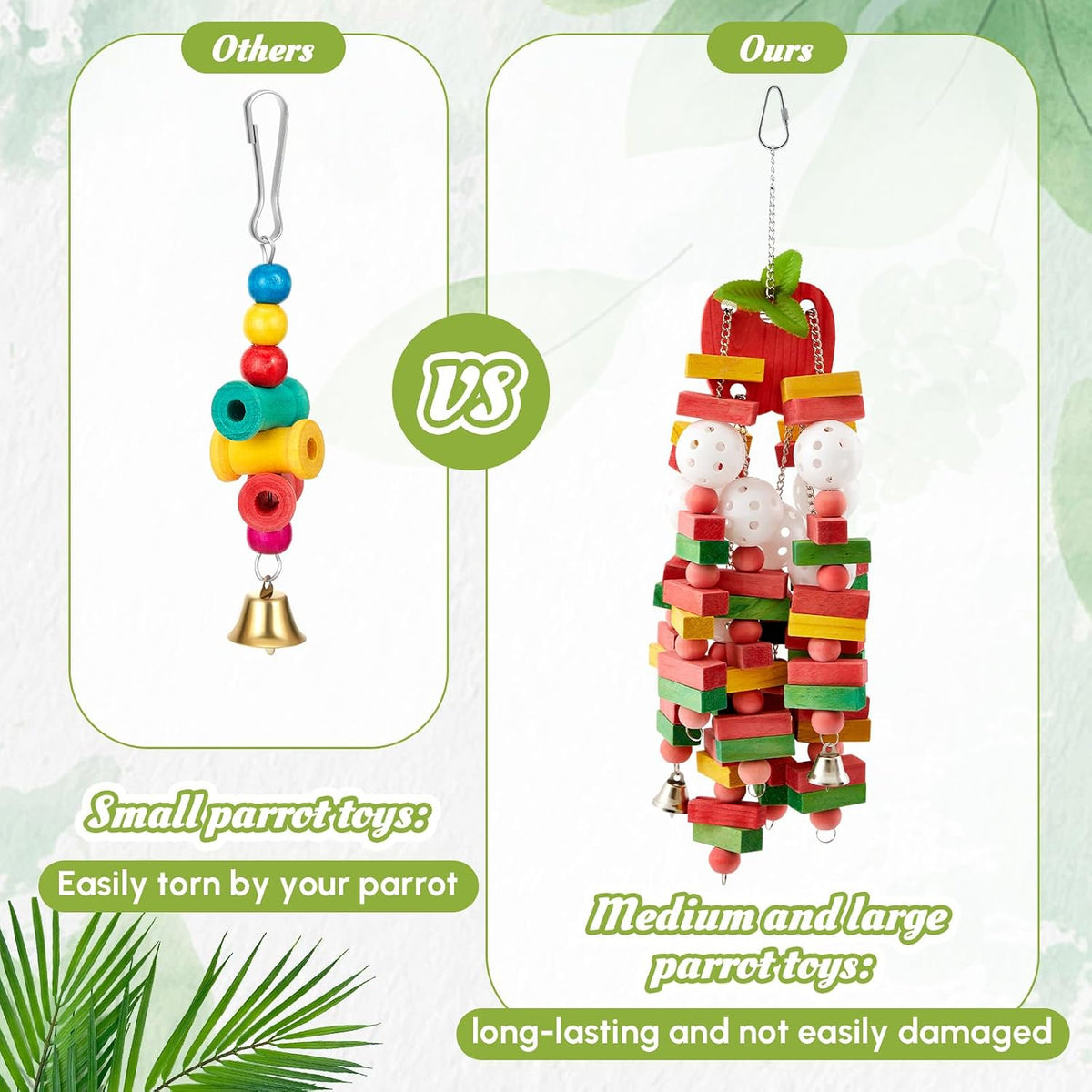 Authentic USA imported Seenelling bird interactive play accessory showing complete length measurement