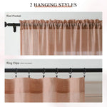 Melodieux breathable cotton linen blend curtain stitching detail
