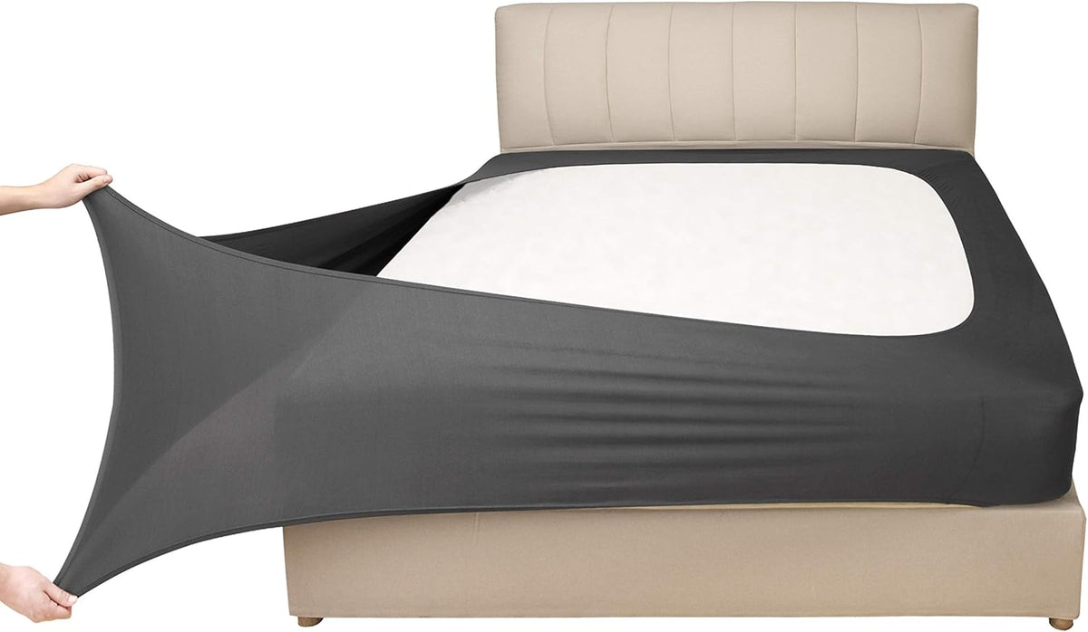 Stretch Jersey Box Spring Cover Twin/Twin XL, Light Gray | Stretch Jersey,Wrap Around,Ultra Soft,Non-Slip Snug Fit,Wrinkle Resistant Bed Skirt Alternative for Box Spring - Image 14
