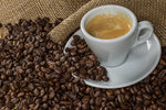 Cuisinox white demitasse cup overhead view