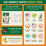 Bernie's Perfect Poop packaging showing fiber and probiotics