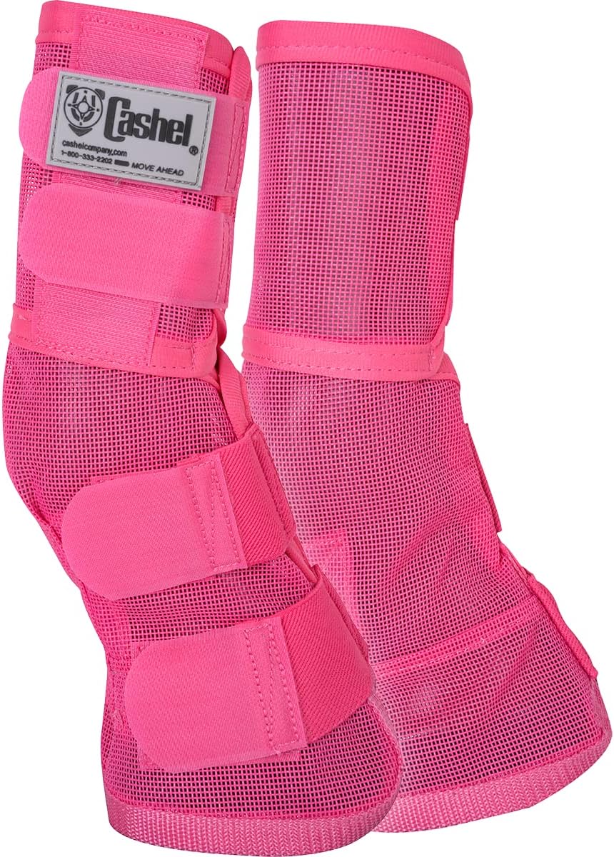 Rear view of the contoured horse leg guards displaying the stay-up structural design