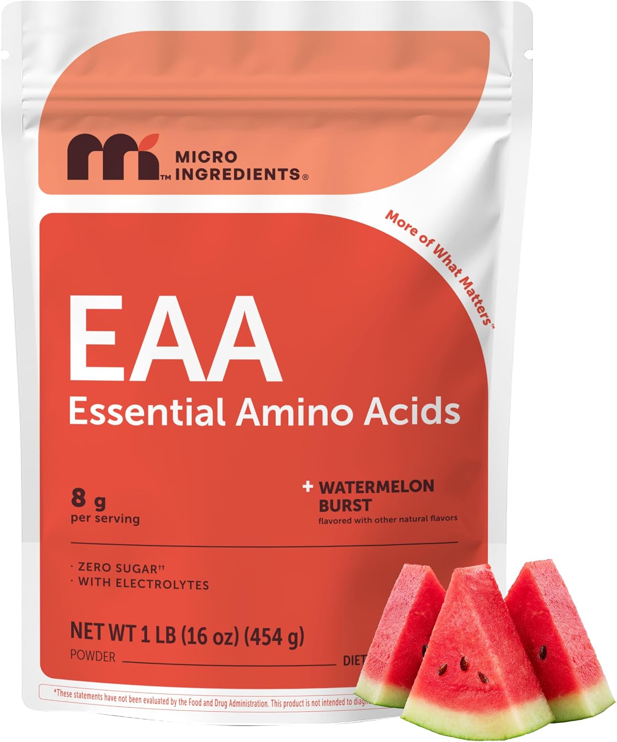 Micro Ingredients EAA and BCAA powder front view jar container