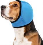 Comfortable dog drying hood with adjustable hook and loop straps