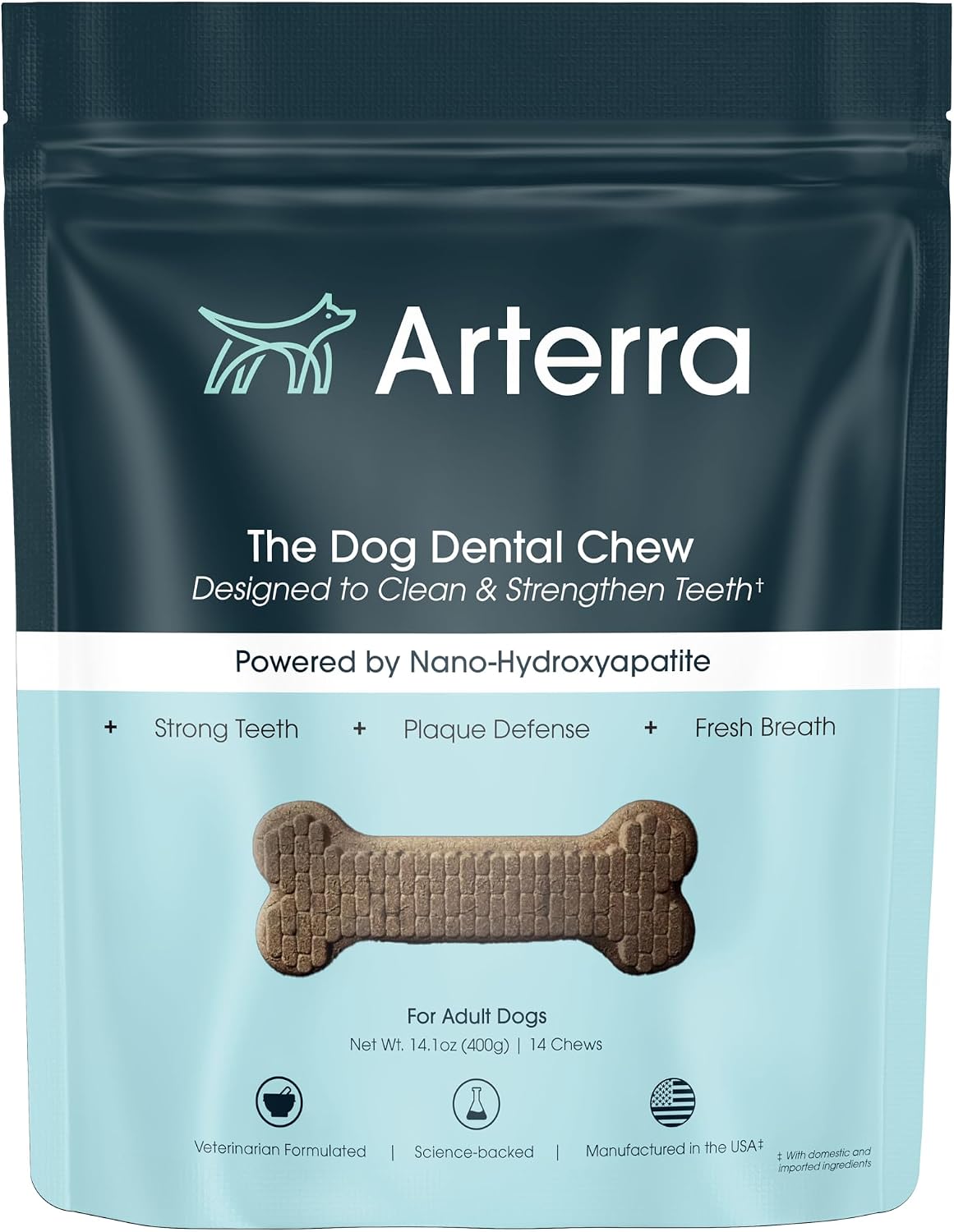Arterra Pet Science Dog Dental Chews with Nano-Hydroxyapatite Next-Generation Daily Chews for Stronger Teeth, Fresh Breath (Small Dog, 14 Count (Pack of 1)) - Image 11