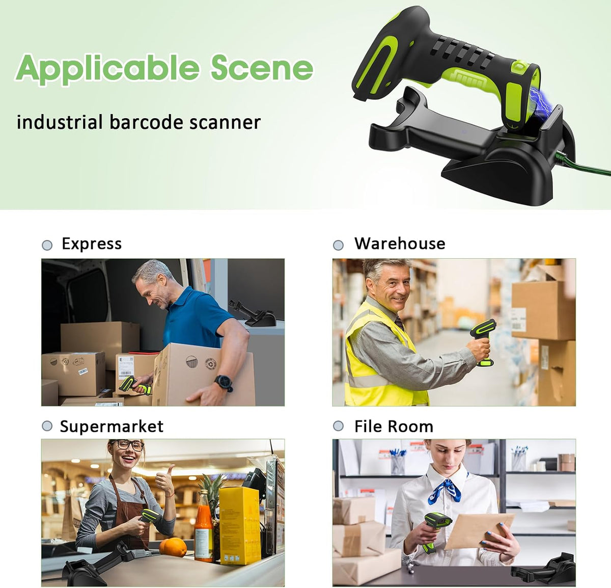 Symcode 2D QR barcode scanner base receiver port details