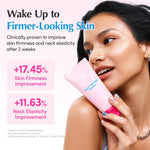 Eqqualberry pink skincare tube texture demonstration