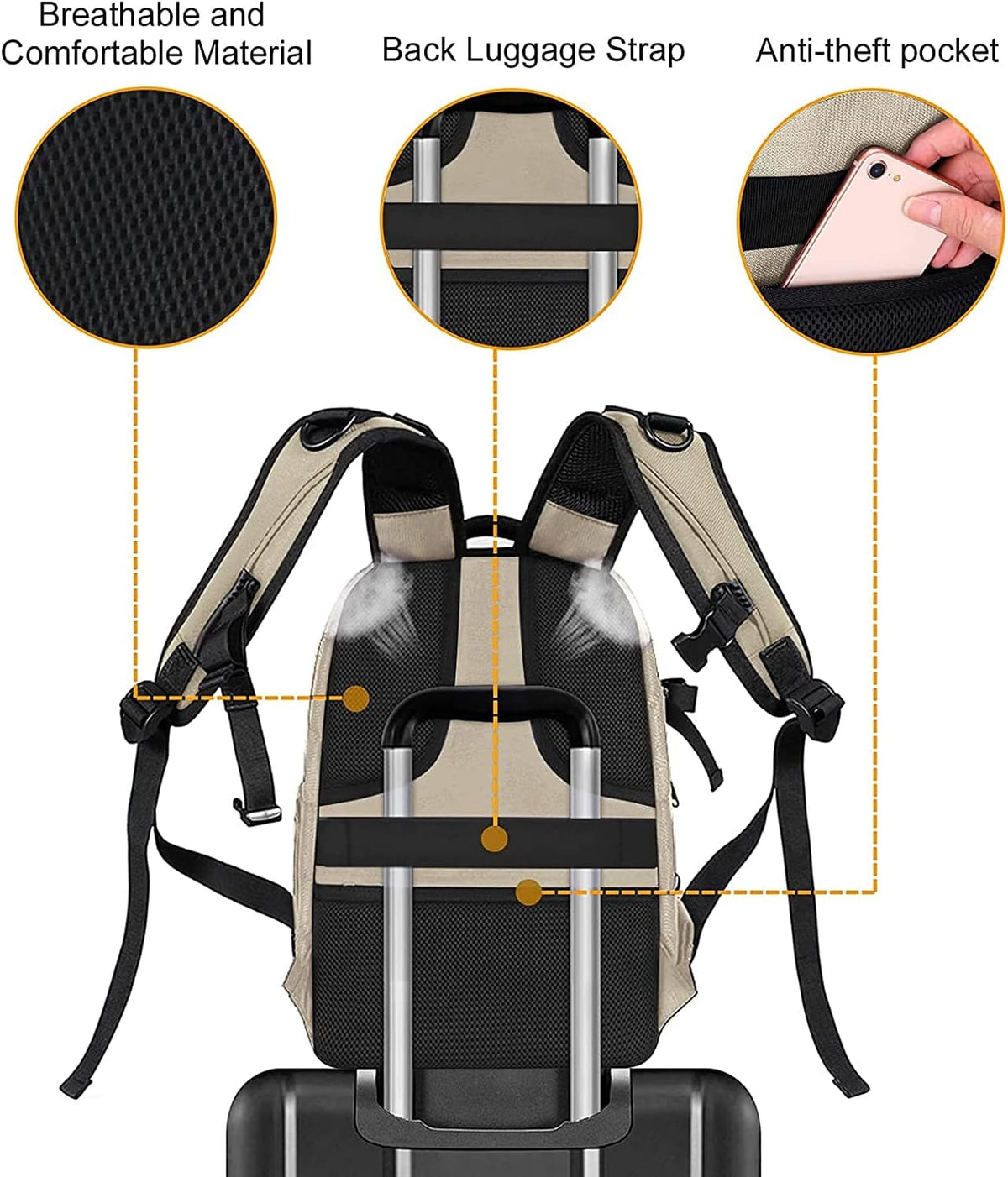 MOSISO waterproof photography bag side pocket holding water bottle