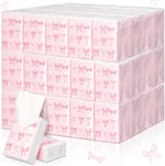Therwen Pink Bow Travel Tissue Packs front view premium imported pocket tissues for handbags