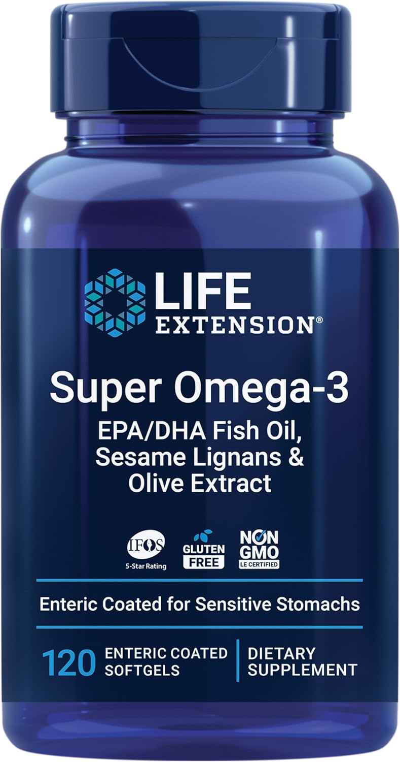 Life Extension Super Omega-3 EPA/DHA Fish Oil, Sesame Lignans & Olive Extract - Heart Health, Brain Health, Inflammation Health Support, Cholesterol Health Support, Gluten-Free, Non-GMO, 60 Softgels - Image 10