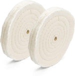Enkay 6 inch spiral sewn buffing wheel front view