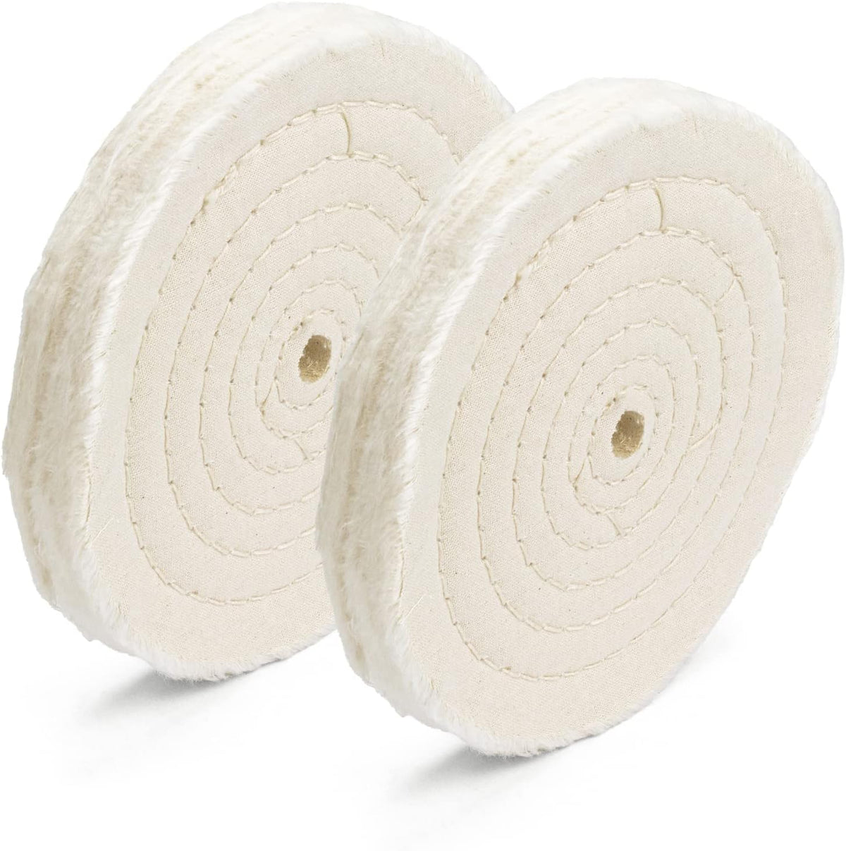 Enkay 6 inch spiral sewn buffing wheel front view