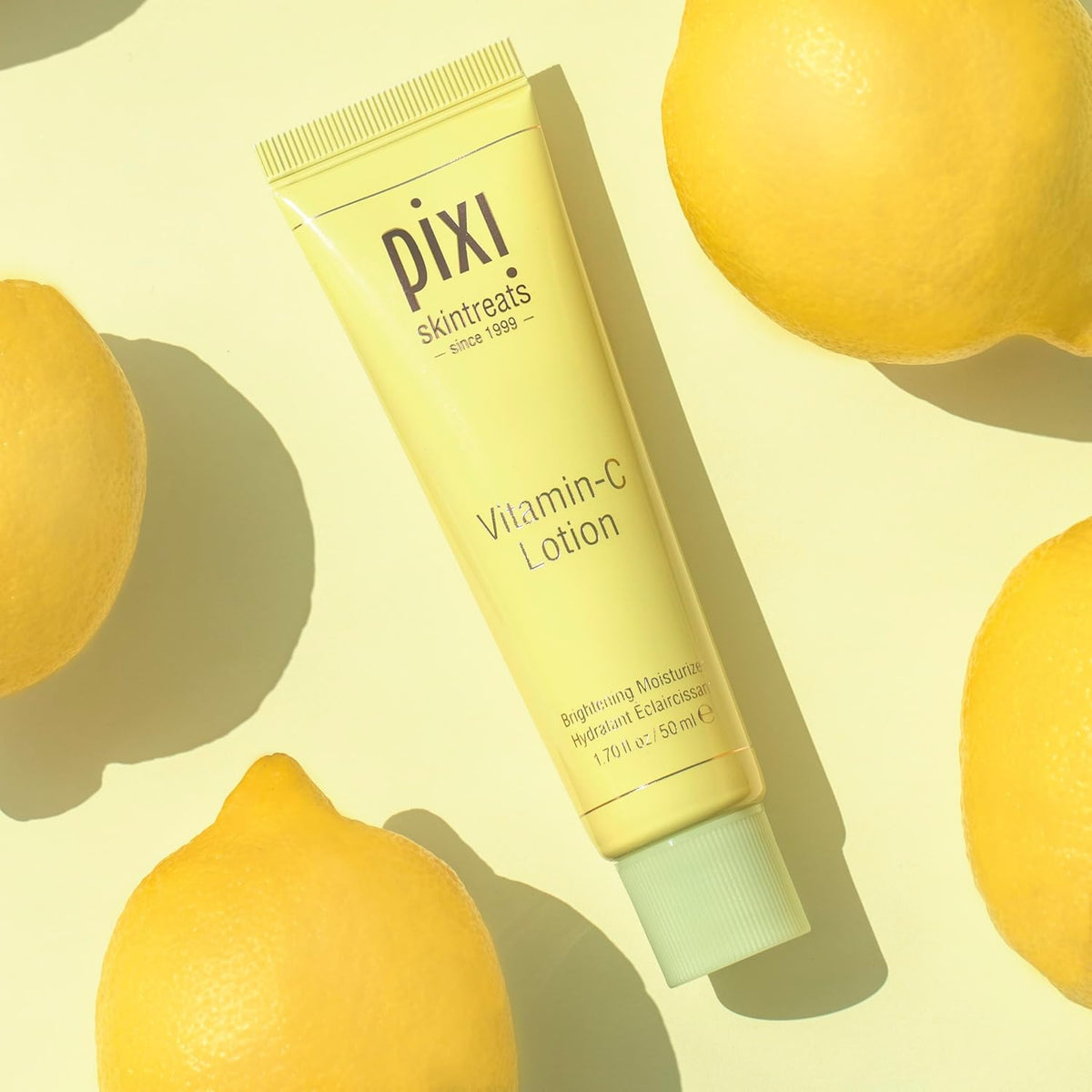 Pixi Vitamin C Lotion with Ferulic Acid and Probiotics packaging details