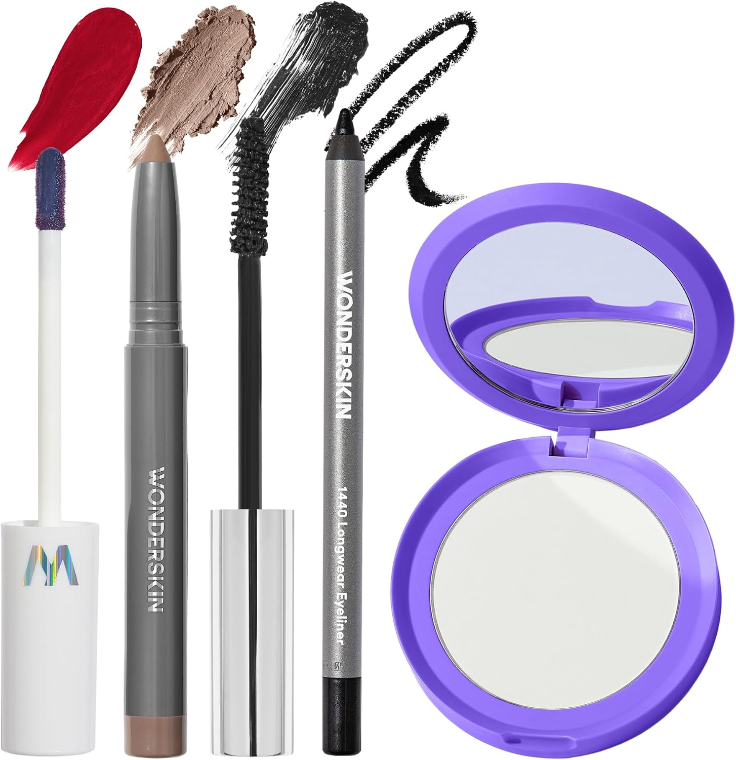 Wonderskin Goth Glam Kit front view showing eyeliner and lip stain