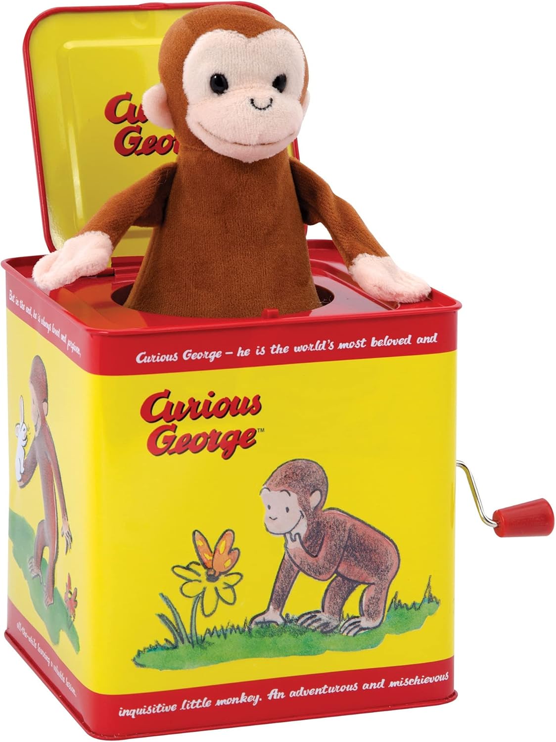 Schylling Curious George Jack in The Box, Animal Yellow-18 Months and Above for Baby - Image 1
