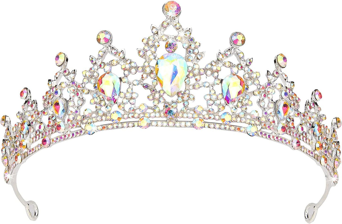 SuPoo Wedding Crowns for Women Tiara for Girls Crystal Princess Queen Crown Rhinestone Birthday Tiara Headband Red Black - Image 11