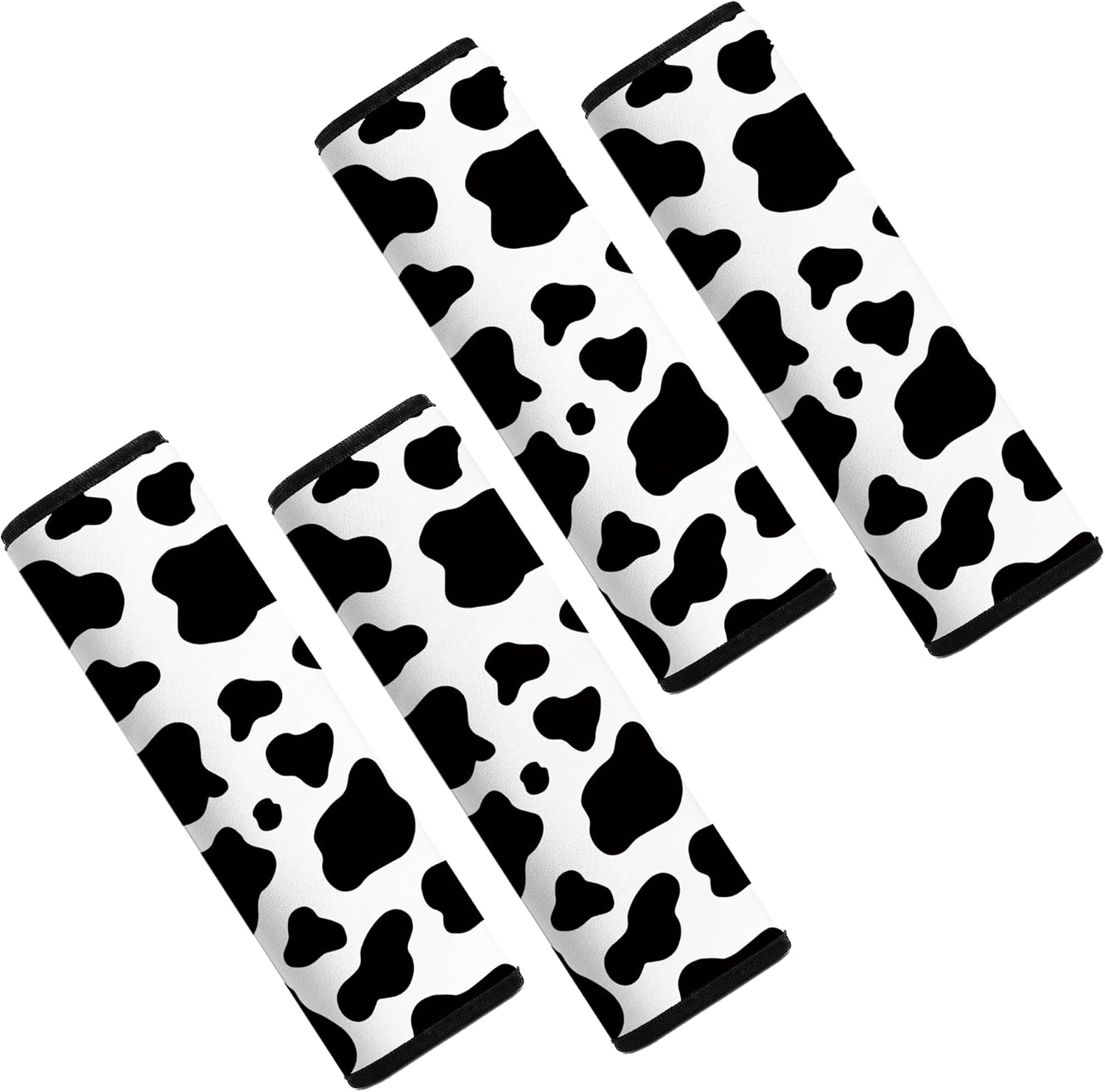 Mokiwala cow print car seat belt pads front view