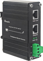 Hardened Industrial Gigabit PoE++ Injector 12-48VDC Input with DIN-Rail and Wall Mount Connecting The IEEE 802.3 bt PoE Device (95W) - Image 13