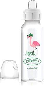 Dr. Brown's Milestones Narrow Sippy Bottle, 100% Silicone Soft Sippy Spout, 8oz/250mL, 6m+, Lion - Image 15