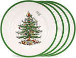 Spode Christmas Tree salad plate set of 4 front view holiday tableware