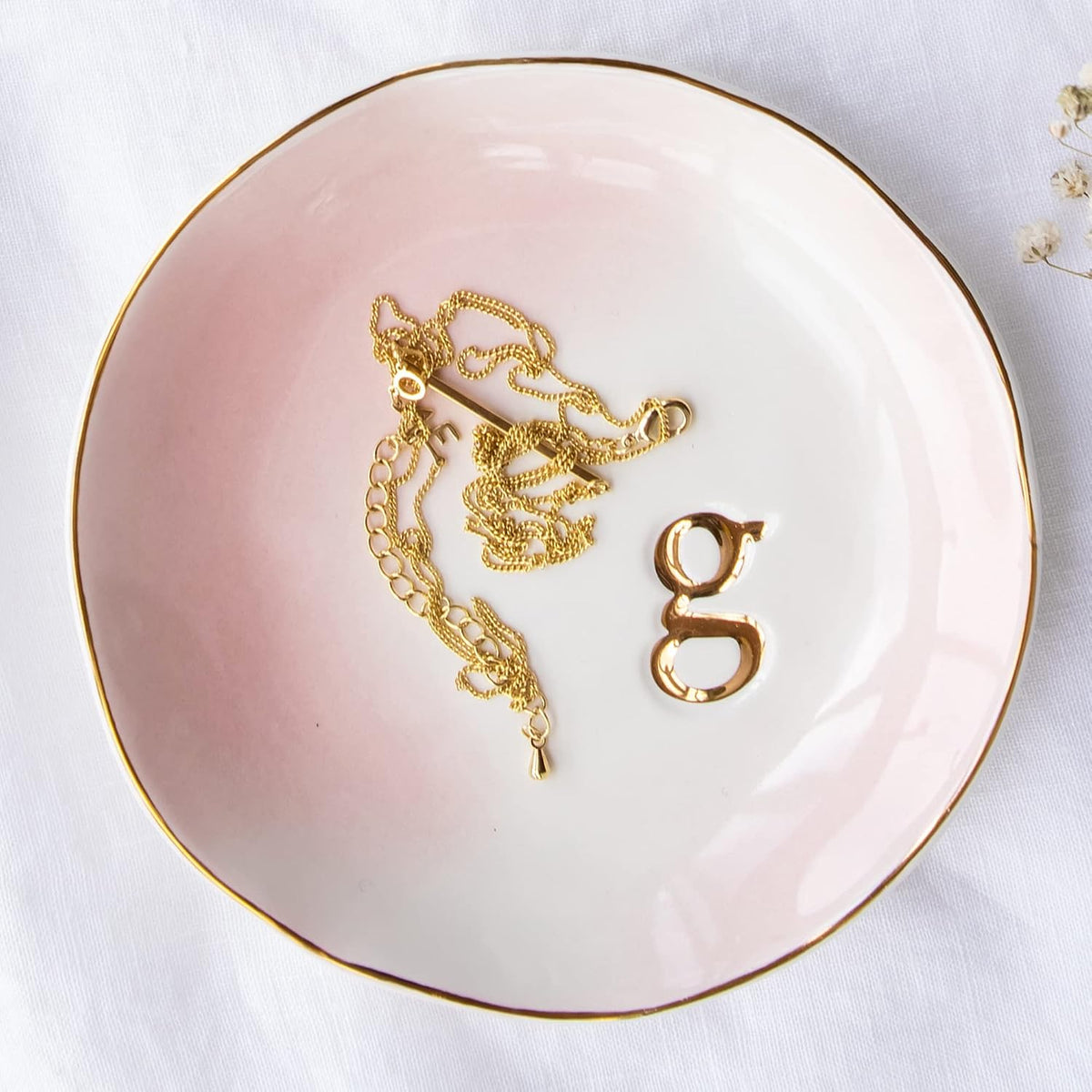 COLLECTIVE HOME - Ceramic Jewelry Tray, Decorative Trinket Dish for Rings Earrings Necklaces Bracelet Watch Keys, Birthday Mother's Day Christmas Gift for Women, 4.75", Colored Surface (J) - Image 14
