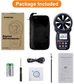 Complete package contents including the meter, USB cable, and user manual