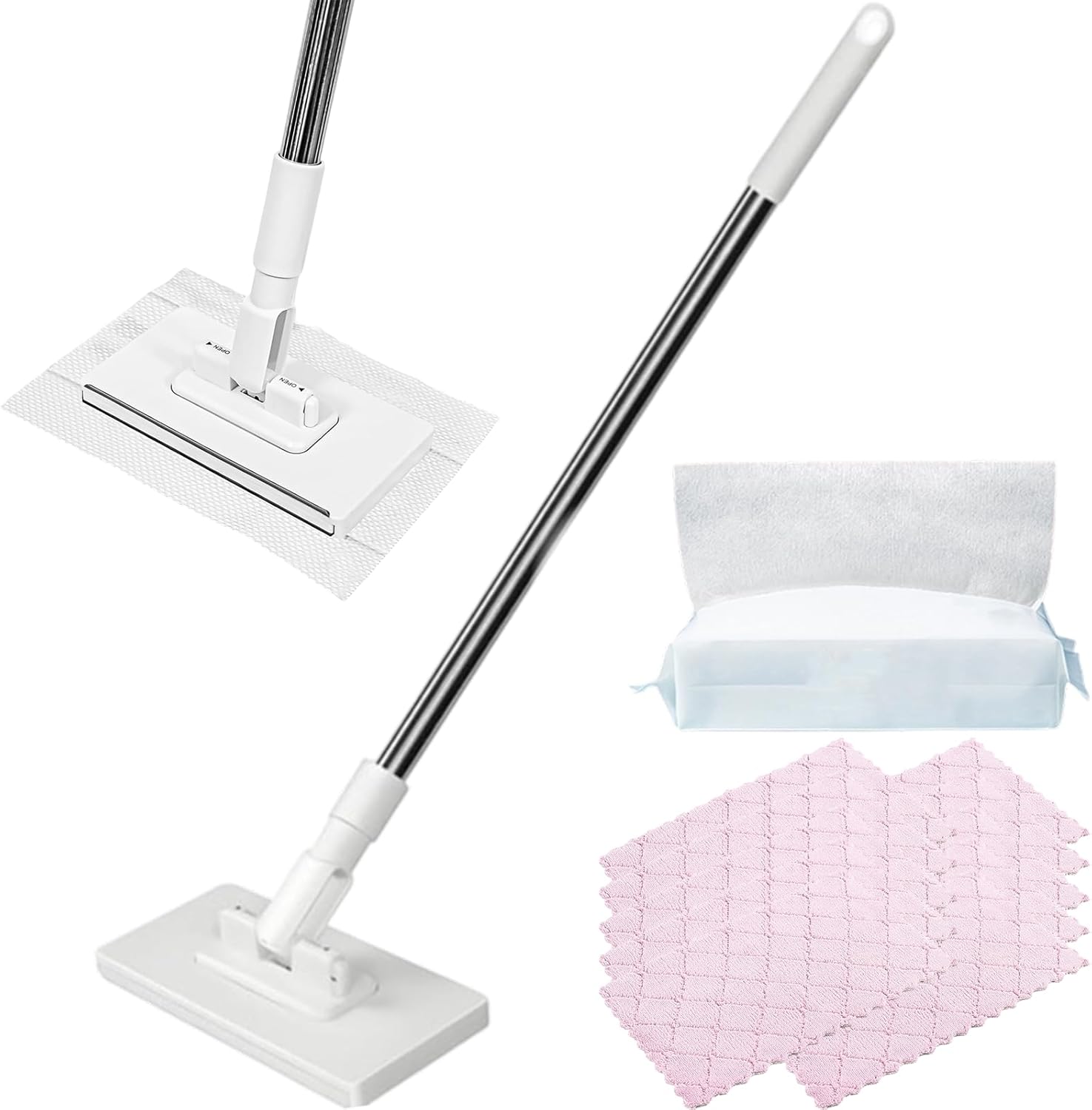 Ammboco Cloth Changing Mini Mop front view with handle