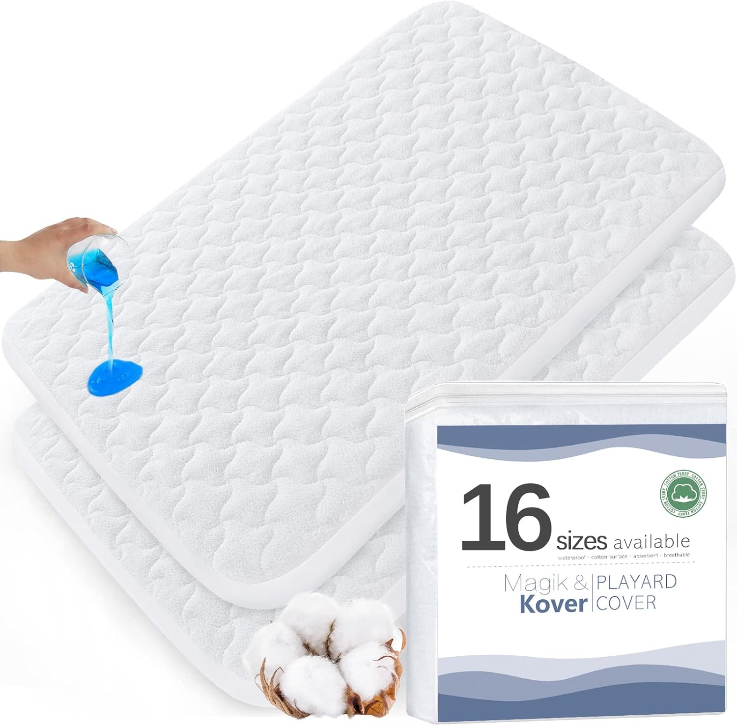 Magik And Kover waterproof pack and play mattress pad protector