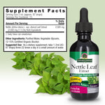 Nature's Answer Nettle Leaf 2 fluid ounces glass bottle close up