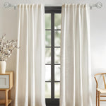 VOIIY adjustable drapery rod twisted cage finial detail