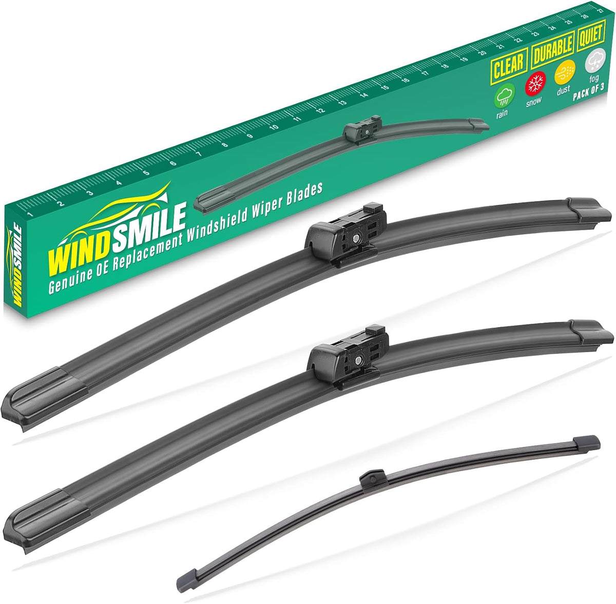 WINDSMILE Windshield Wiper Blades Replacement for Honda CRV CR-V 2017-2022 | 26"+17" Front & 12" Rear 3-Piece Set, Streak-Free & Quiet Wiping, Premium OEM Quality, All-Season Performance, Easy Install - Image 12