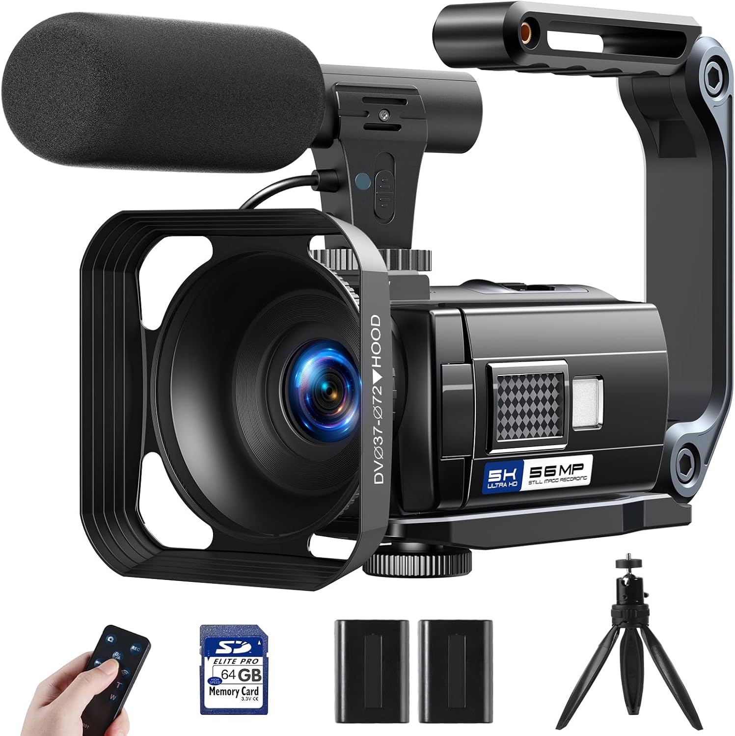 Camworld 5K 56MP Vlogging Camcorder front view