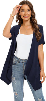 Veryoung lightweight knit cardigan high low hem detail