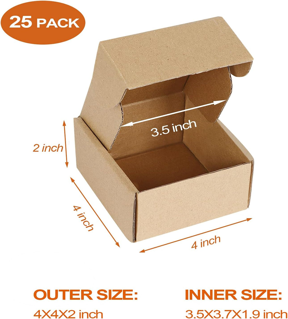 Pharege brown corrugated mailer boxes flat packed