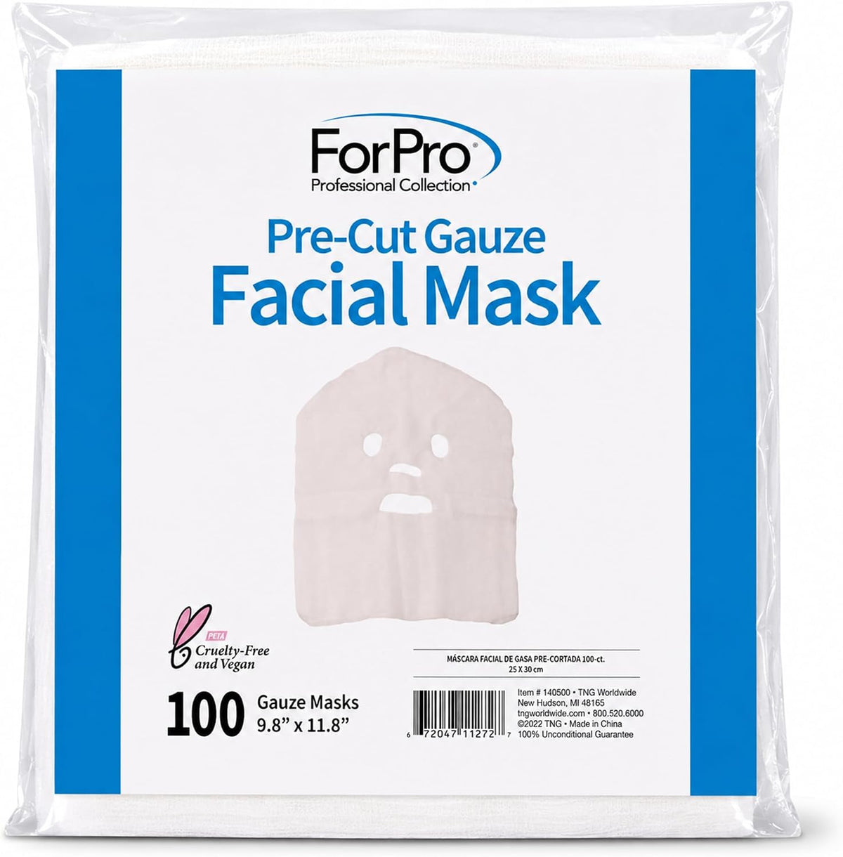 ForPro 100 count cotton gauze facial mask open box display