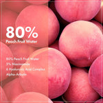 TOSOWOONG peach fruit water face serum close up texture and bottle