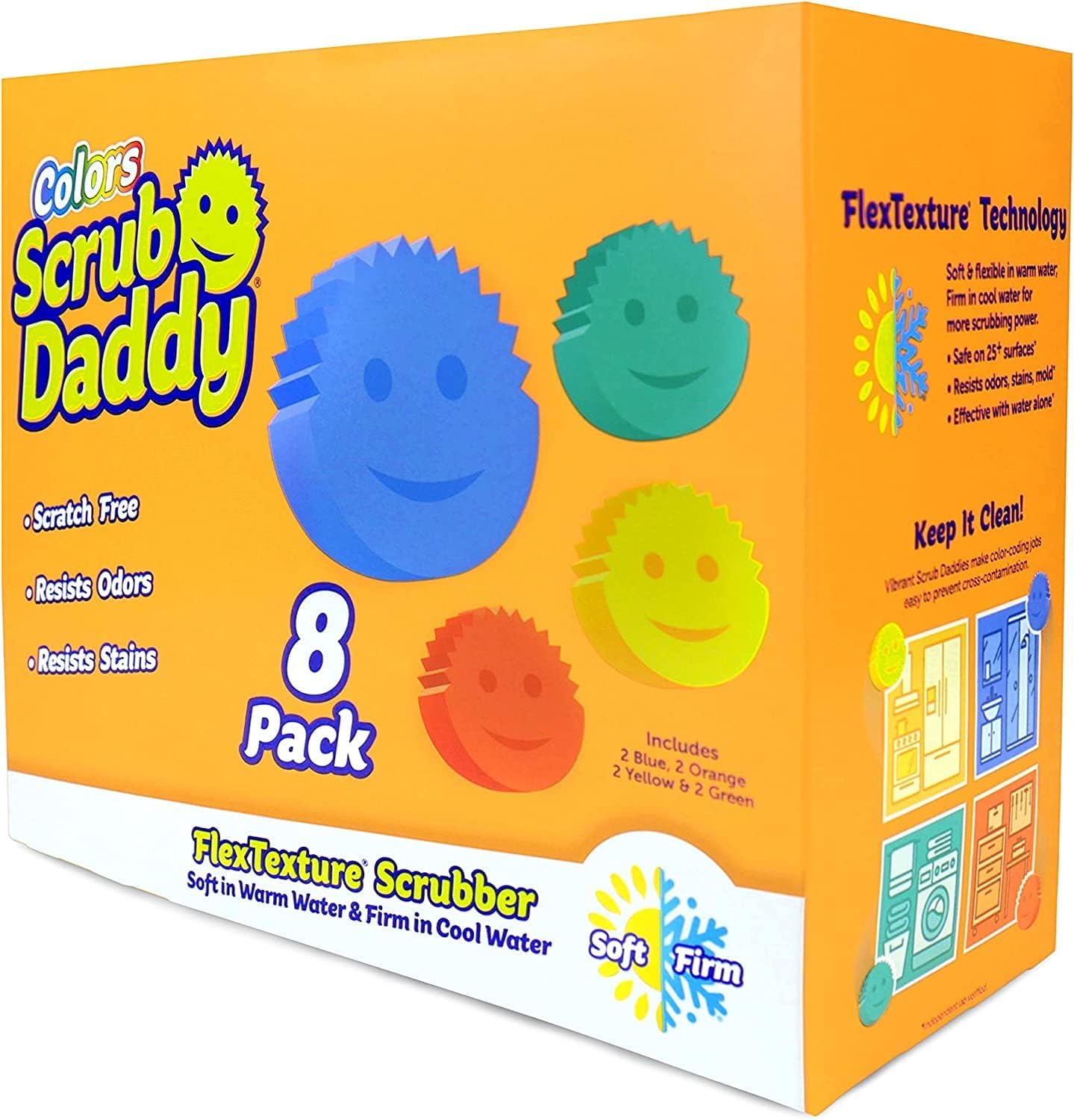 Scrub Daddy sponges set front view packaging