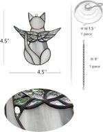 Close up of iridescent wings on cat memorial ornament