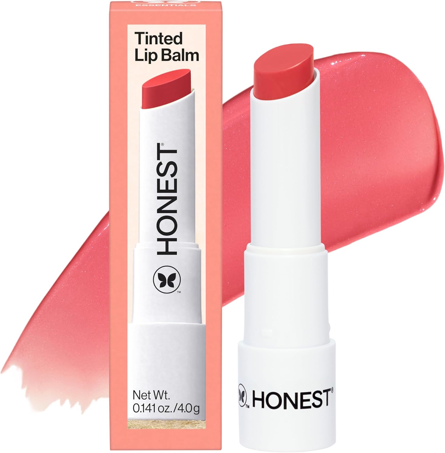 Honest Beauty Moisturizing Vegan Tinted Lip Balm, Antioxidant-Rich Acai Extracts, Avocado Oil, Paraben and Cruelty-Free, Fruit Punch - Image 1