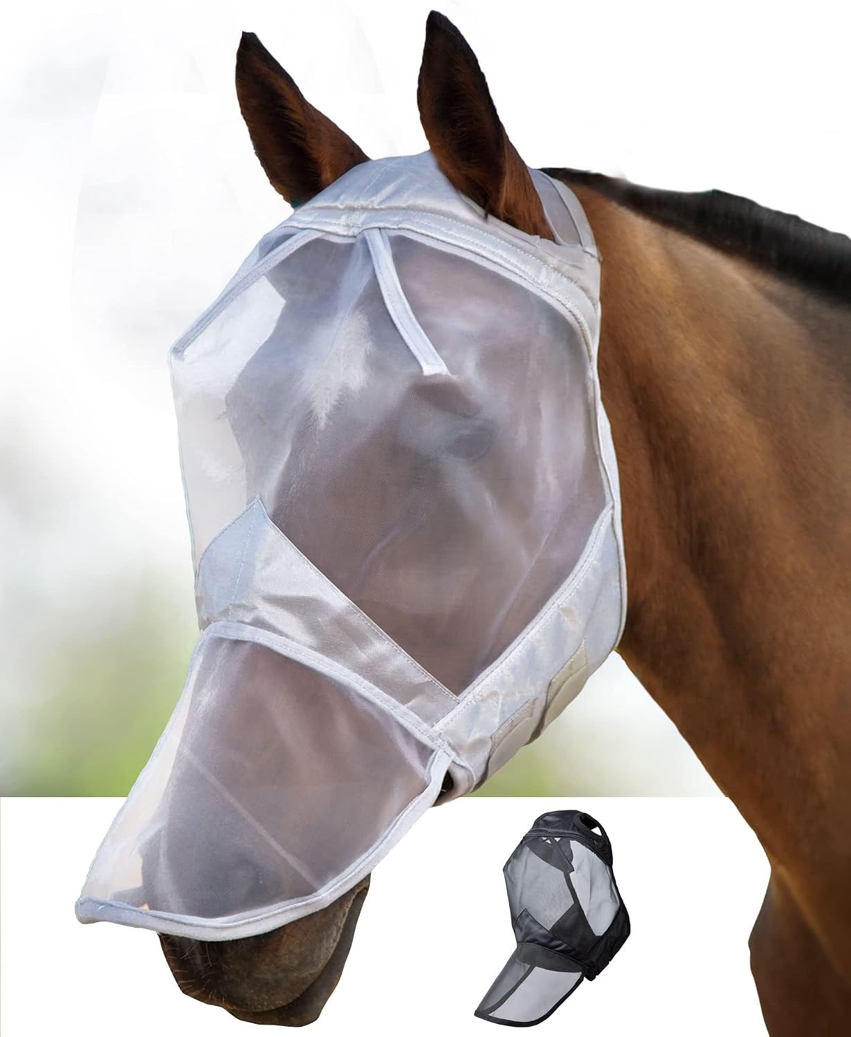 Harrison Howard CareMaster Horse Fly Mask front view premium equine gear