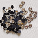 Finstone hotfix rhinestones flat back adhesive side view