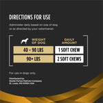 Pro Plan Veterinary Diets JM canine mobility care supplement package side details.