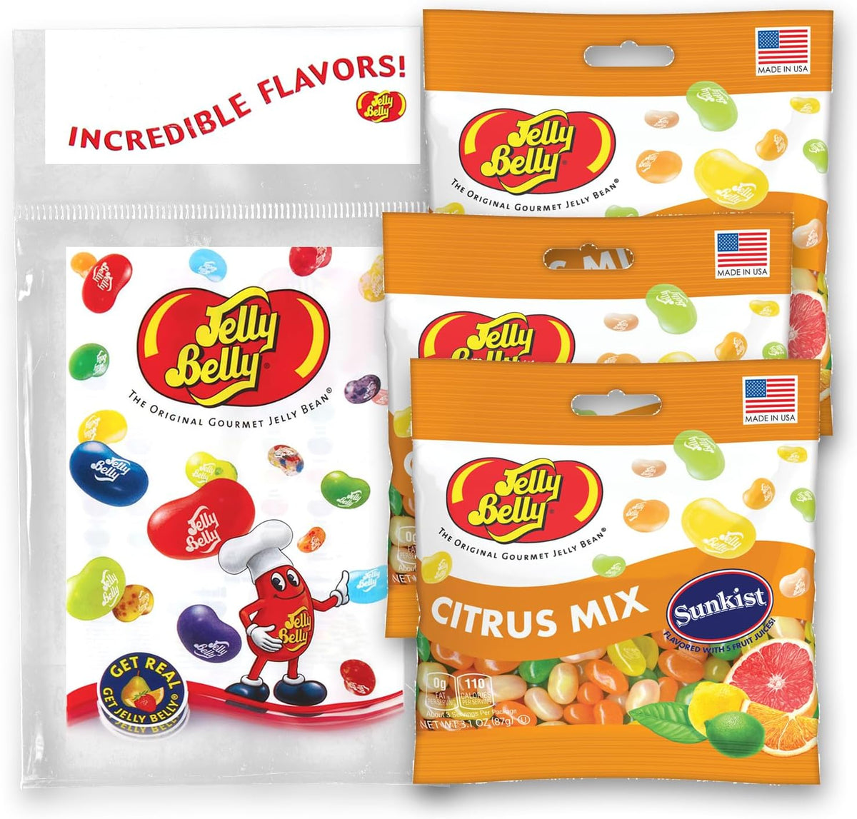 Jelly Belly Soda Pop Shoppe Jelly Beans, 3.5 oz Grab & Go Bags - Pack of 3 sold in Jelly Belly Bag - Image 10