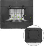 Femuar windproof black dog crate cover zipper installation detail