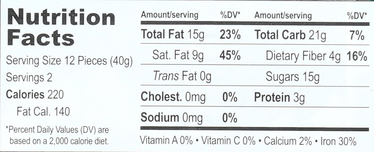 Equal Exchange mint chocolate bar wrapper showing organic certification
