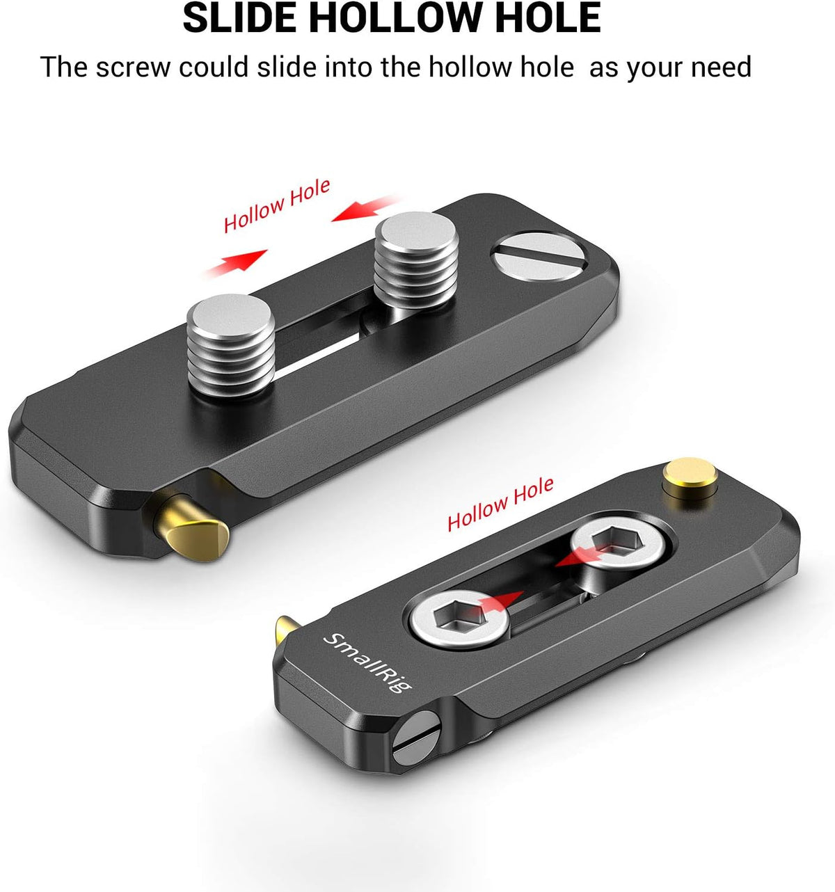 SmallRig quick release nato rail safety pin detail