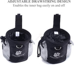 AMZNOVA snack fanny pack showing built-in exterior poop bag dispenser slot