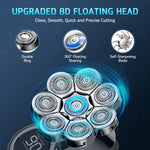 Next Beauty electric razor showing 8D floating rotary heads