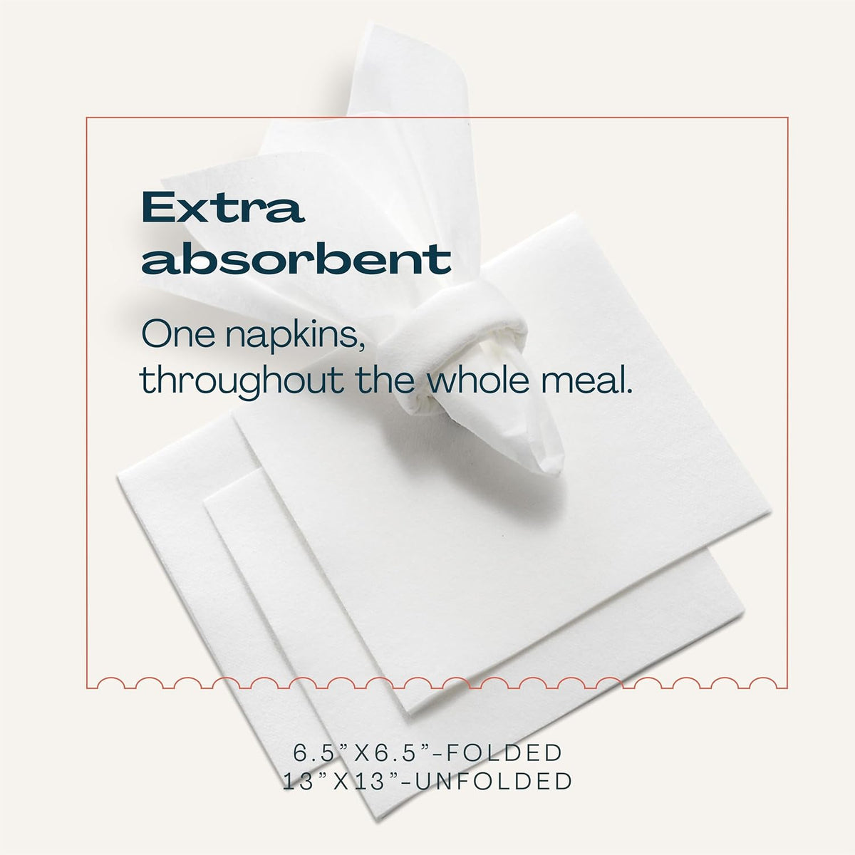 Absorbent air-laid non-woven napkin material detail view